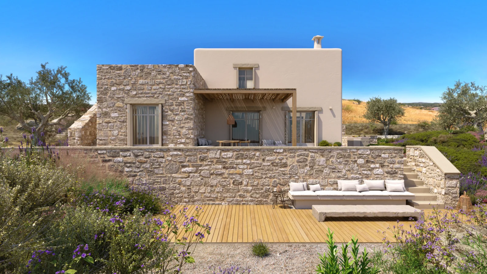 Country house in the landscape at Katouni, Kythira, by GEOTOPO