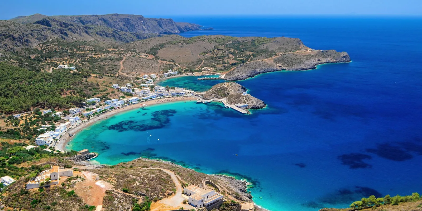 The bay at Kapsali, Kythira, seen from above